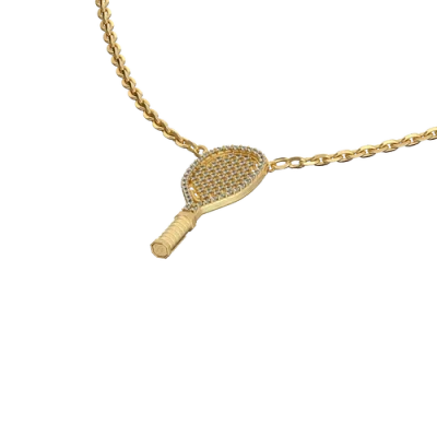 Pascal The Tennis Necklace, White Diamond Pavé In Gold