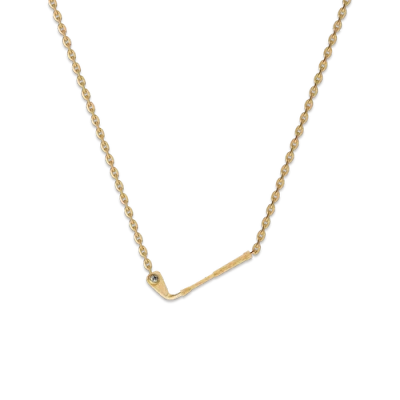 Pascal The Golf Club Necklace, White Diamond In Gold