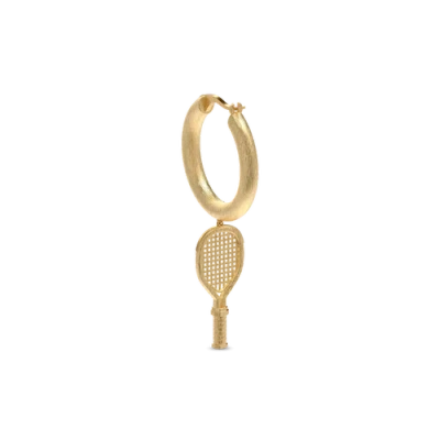 Pascal The Tennis Hoop Earrings, White Diamond In Gold