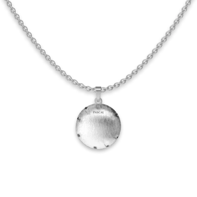 Pascal The Basketball Crooked Ball Diamond Pavé Necklace In Metallic