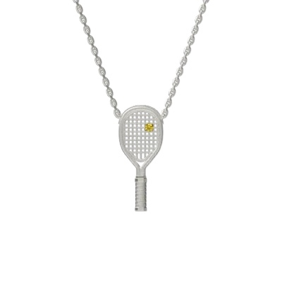 Pascal The Tennis Necklace, Yellow Diamond In Metallic