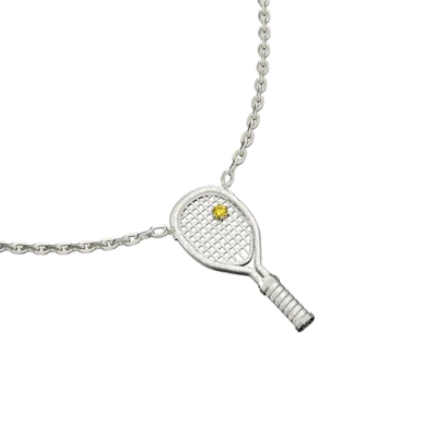 Pascal The Tennis Necklace, Yellow Diamond In Metallic