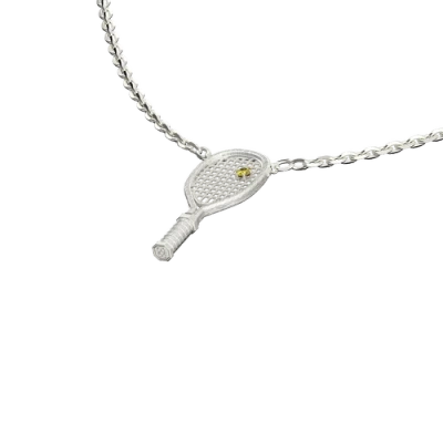 Pascal The Tennis Necklace, Yellow Diamond In Metallic