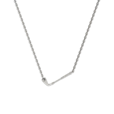 Pascal The Golf Club Necklace, White Diamond In Metallic