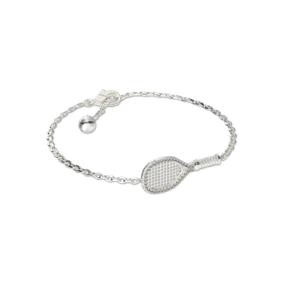 Pascal The Tennis Bracelet, White Diamond Halo In Metallic