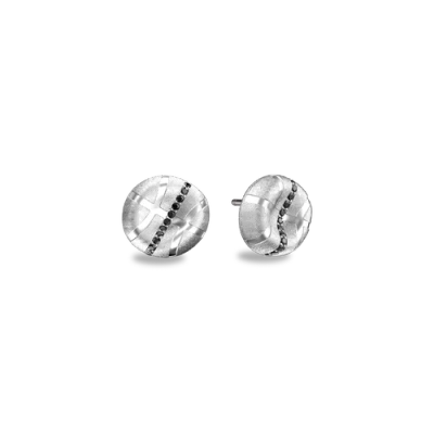 Pascal The Basketball Leaking Ball Linear Diamond Earrings