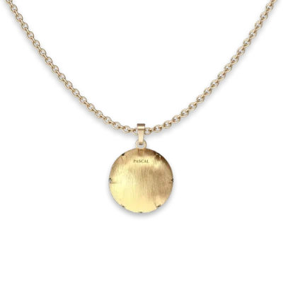 Pascal The Basketball Leaking Ball Diamond Pavé Necklace In Gold