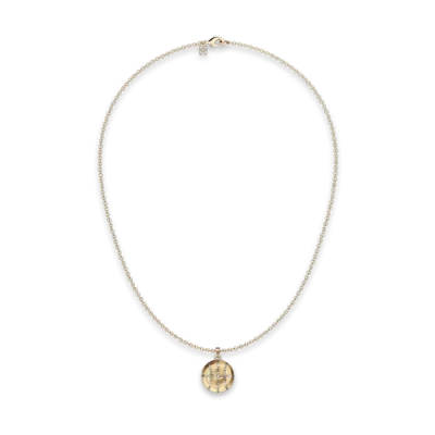 Pascal The Basketball Leaking Ball Diamond Pavé Necklace In Gold