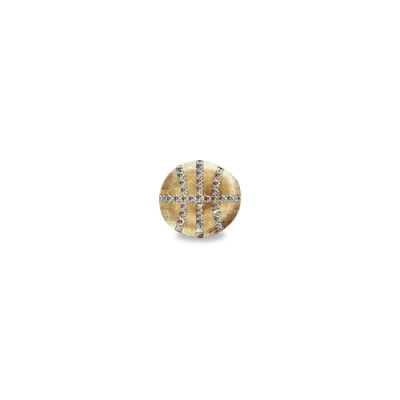 Pascal The Basketball Leaking Ball Diamond Pavé Earrings In Gold