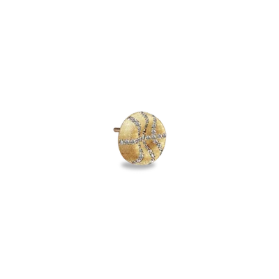 Pascal The Basketball Leaking Ball Diamond Pavé Earrings In Gold