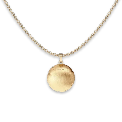 Pascal The Basketball Crooked Ball Linear Diamond Necklace In Gold