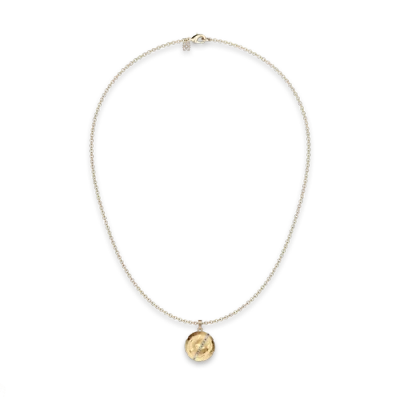 Pascal The Basketball Crooked Ball Linear Diamond Necklace In Gold
