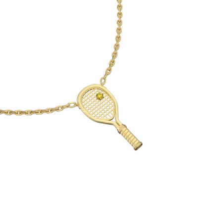 Pascal The Tennis Necklace, Yellow Diamond In Gold