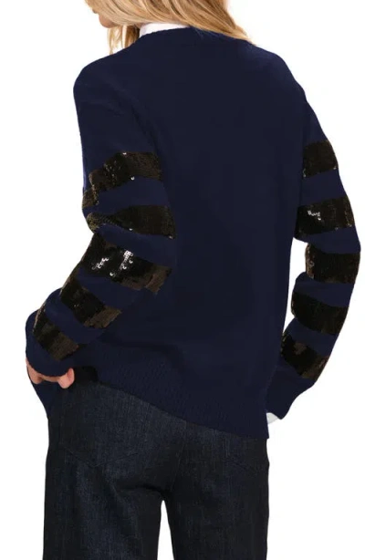 Isaac Mizrahi New York Stripe Sequin Cardigan In Multi