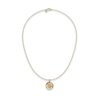Pascal The Basketball Crooked Ball Diamond Pavé Necklace In Gold