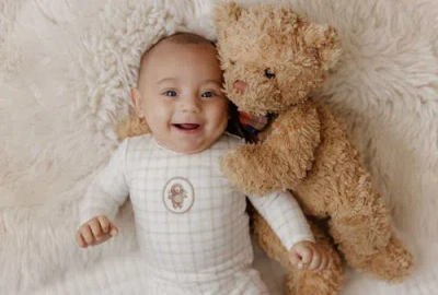 Ely's & Co. Modal French Terry Plaid Sheep Collection In Neutral