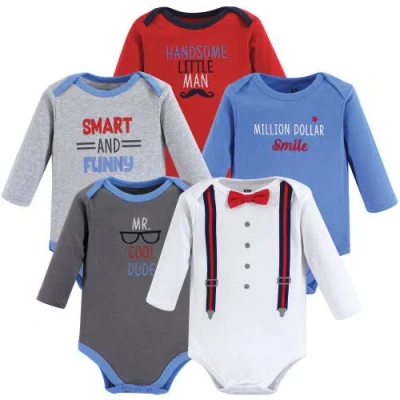 Hudson Baby Soft Cotton Long-sleeve Infant Bodysuit Bundle In Multi