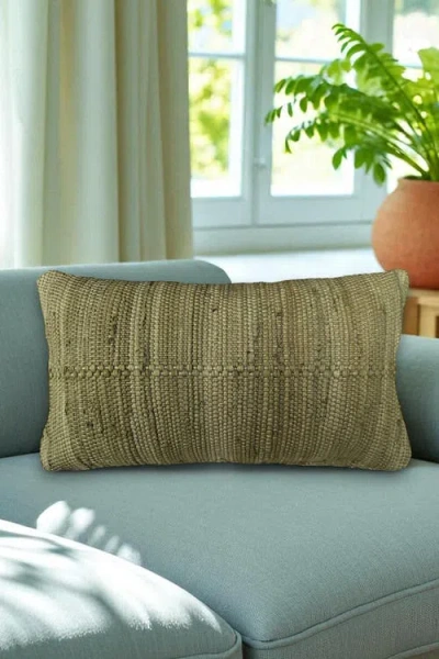 Pillowpia Chindi Lumbar Pillow Cover In Green