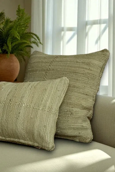 Pillowpia Chindi Lumbar Pillow Cover In Green