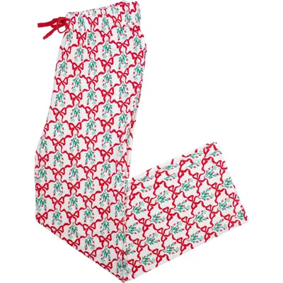 Rufflebutts Softsnooze Unisex Holiday Adult Pajama Pants In Pink