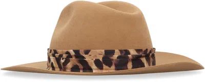 Fendi Hat Made Of Wool Felt In Neutral