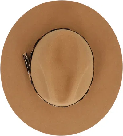 Fendi Hat Made Of Wool Felt In Neutral
