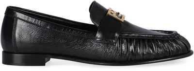 Fendi Nappa Leather Baguette Loafers Fringe Detail In Multi