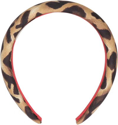 Fendi Silk Headband In Brown
