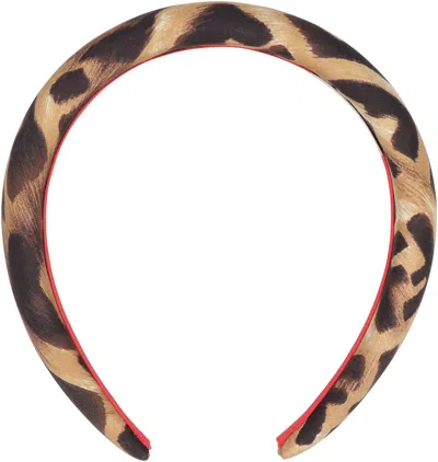 Fendi Silk Headband In Brown