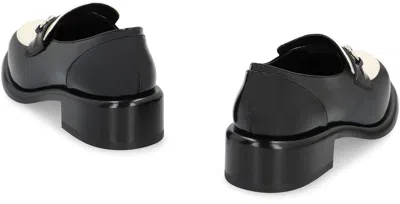 Gucci Two-tone Leather Loafers With Horsebit In Black