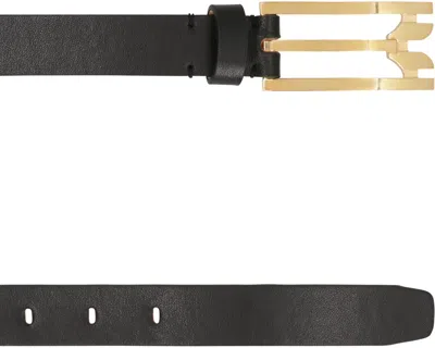 Victoria Beckham Dorian Belt In Leather In Black