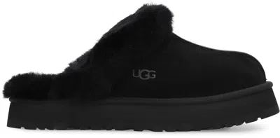 Ugg Slip-on Mules With Plush Fluffy Lining In Black