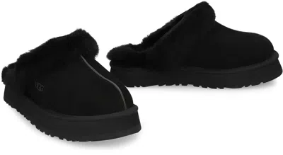 Ugg Slip-on Mules With Plush Fluffy Lining In Black