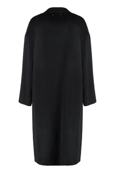 Golden Goose Wool And Mohair Coat In Black