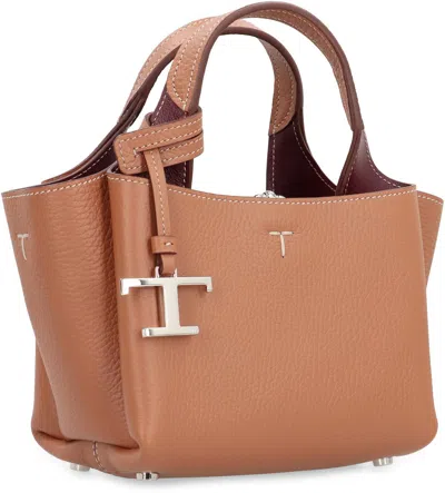Tod's Micro Leather Bag In Brown