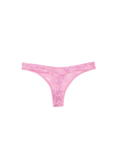 Fleur Du Mal Le Stretch Lace Thong In Pink