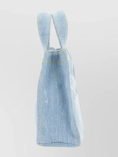 Acne Studios Mini Denim Shopper Bag Logo Design