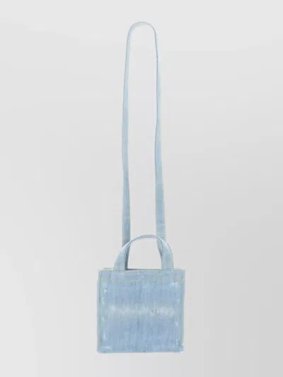 Acne Studios Mini Denim Shopper Bag Logo Design