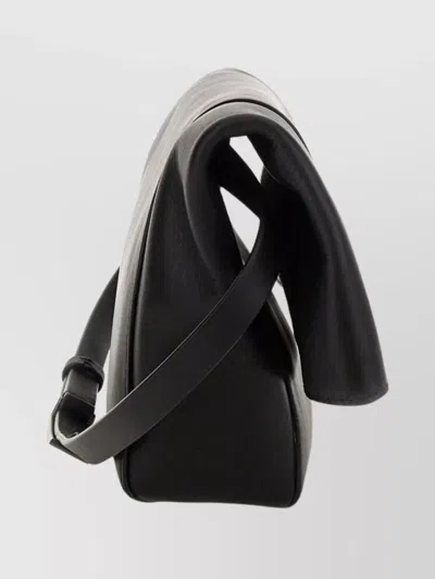 Max Mara Medium Clutch Bag Metal Bar Detail In Black