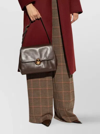 Furla Domus S Shoulder Bag With Adjustable Strap In Brown