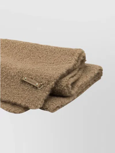 Max Mara Textured Knit Scarf For All Seasons In Brown