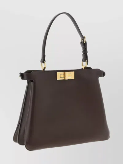 Fendi Medium Soft Shoulder Bag With Top Handle In Brown