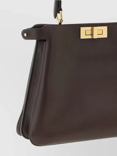 Fendi Medium Soft Shoulder Bag With Top Handle In Brown