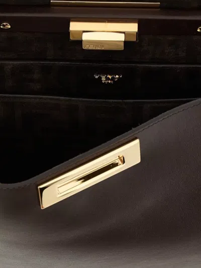 Fendi Medium Soft Shoulder Bag With Top Handle In Brown