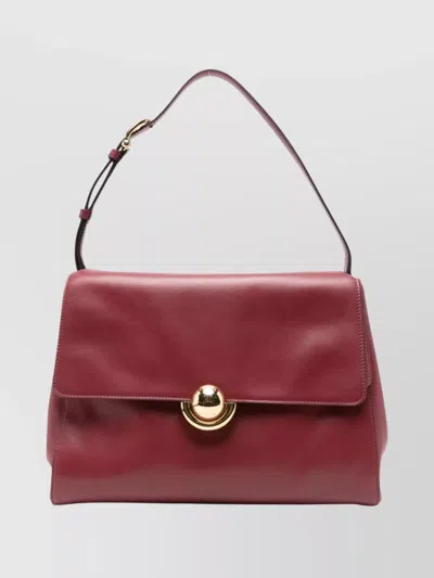 Furla Domus M Shoulder Bag With Adjustable Strap In Red