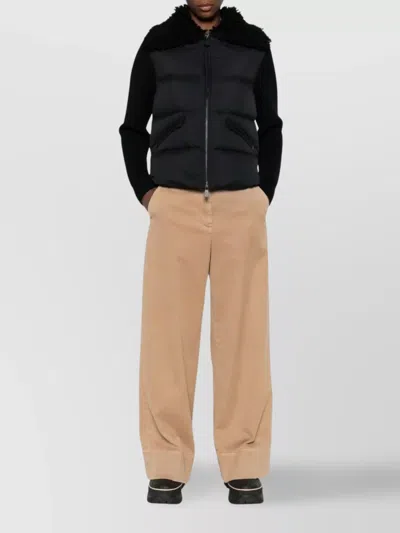 Moncler Grenoble Padded Wool Zip-up Cardigan Clothing In Black