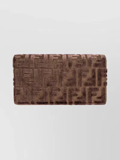 Fendi Chain Wallet Adjustable Strap In Brown