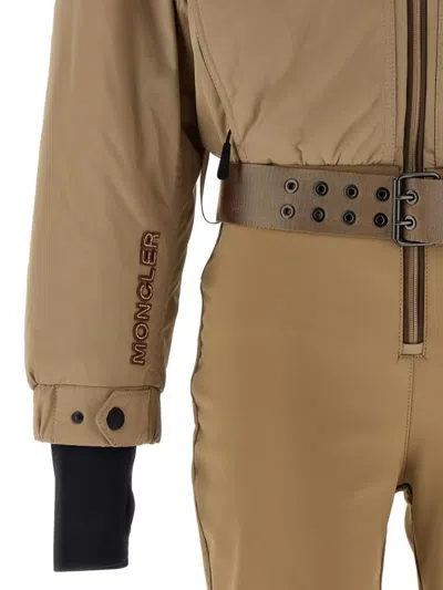 Moncler Insulated Ski Overall Featuring Adjustable Elements In Black