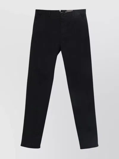 Incotex Tailored Trousers With Pockets And Loops In Black
