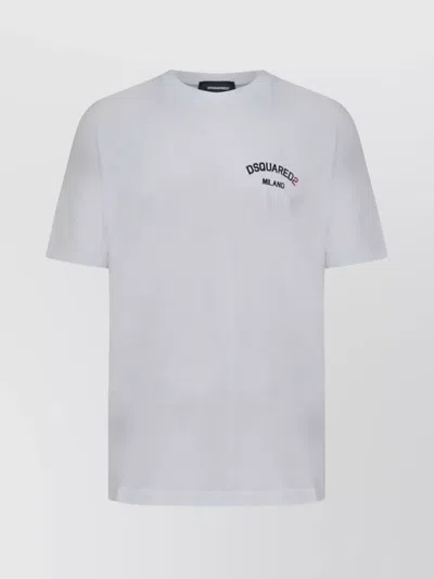 Dsquared2 Regular Fit Short Sleeve Crew Neck T-shirt In White